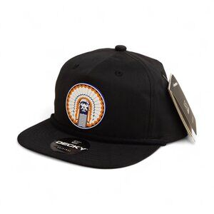 Illinois Fighting Illini Chief Illiniwek 3D Classic Rope Hat- Black